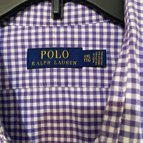 Polo by Ralph Lauren Purple Gingham Casual Button Down Shirt - Picture 2 of 3